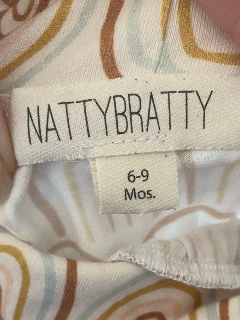 Tenth & Pine Organic Cotton “Loved” Bodysuit & Natty Bratty Shorts Baby 6-12 Mo - Picture 4 of 5